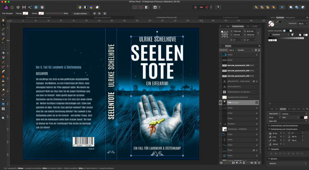 Buchcovergestaltung mit Affinity Photo